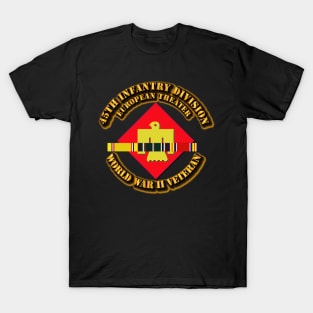 45th Infantry Division - Europe- WWII T-Shirt